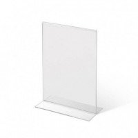 PORTACARTEL EN T DIN A5 VERTICAL 21,5x15x8,3 cm