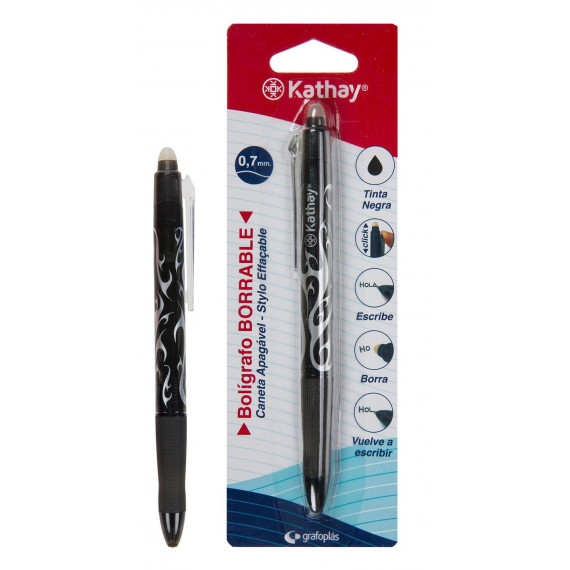 BLISTER BOLIGRAFO KATHAY BORRABLE NEGRO