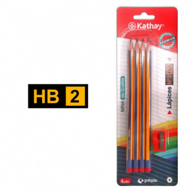 BLISTER 4 LAPICES N.2 + AFILADOR