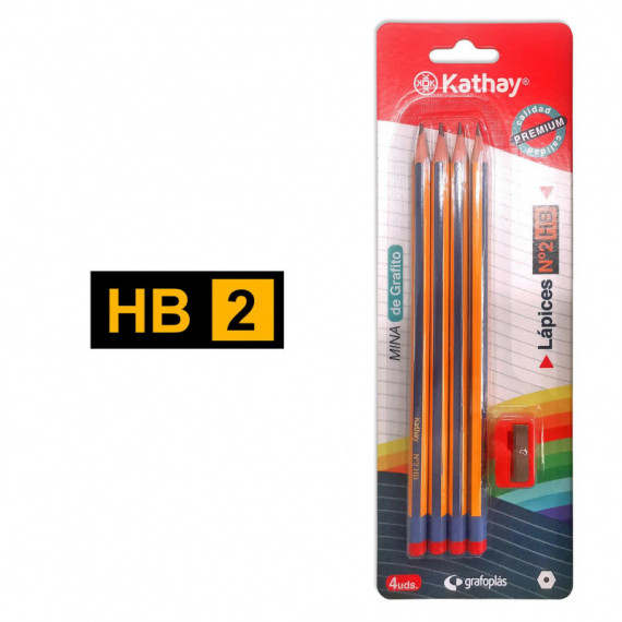 BLISTER 4 LAPICES N.2 + AFILADOR