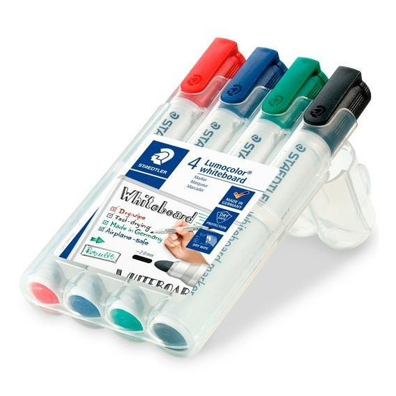 ROTULADOR STAEDTLER PIZARRA BLANCA 4 COLORES
