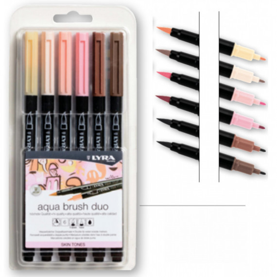 ESTUCHE ROTULADOR LYRA TONOS SKIN 6 unid.