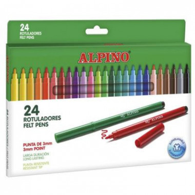 ESTUCHE ROTULADOR ALPINO 24 COLORES