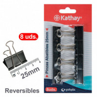BLISTER 8 PINZAS PALA ABATIBLE 2,5 cm