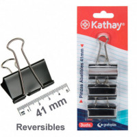 BLISTER 3 PINZAS PALA ABATIBLE 4 cm