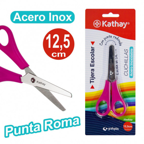 BLISTER TIJERA ESCOLAR METALICA