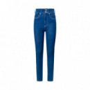 Jeans Fit Super Skinny y Tiro Alto  PEPE JEANS