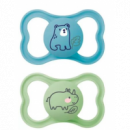 MAM Chupete Silicona Air 6+ Doble Azul y Verde