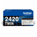 BROTHER Toner TN2420 Negro Pack 2