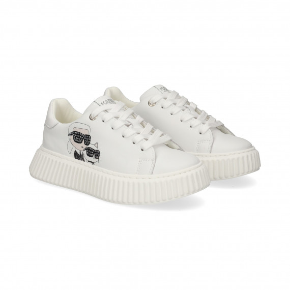 Deportivo Piel Blanco  KARL LAGERFELD KIDS