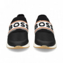 Elastico Boss Deportivo Malla Negro  HUGO