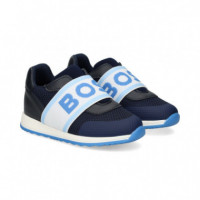 Elastico Boss Deportivo Malla Azul  HUGO