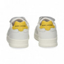 Talon Amarillo Deportivo Piel Blanco  MARC JACOBS KIDS