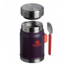 STANLEY Termo para Comida The Legendary 0.4L 7HRS CALIENTE/7HRS Frio Morado con Cubierto
