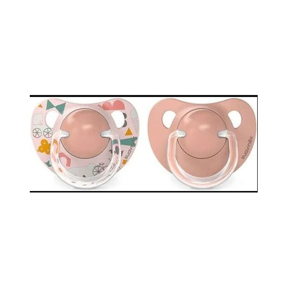 SUAVINEX 2 Chupete Cla Tet Anat 6-18 Rosa