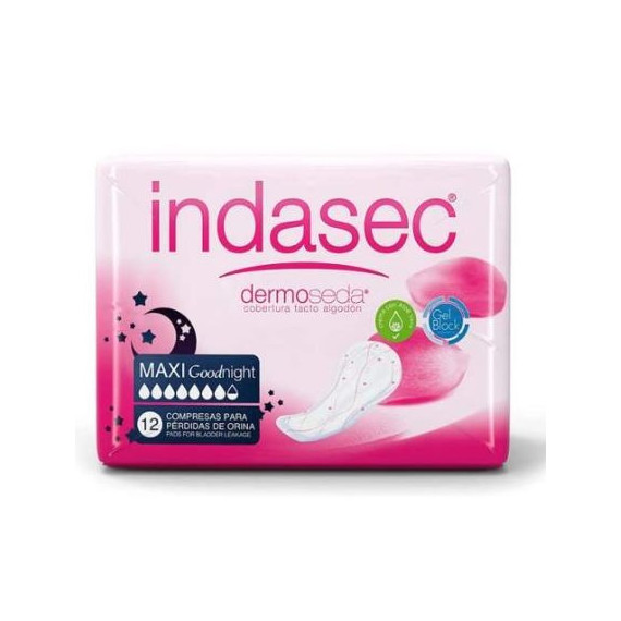 Indasec Maxi Compresa Perdidas Leves Goodnight 1  INDAS