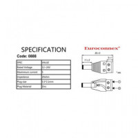 Euroconnnex Conector Jack Alimentacion con Tornillo 0888  EUROCONNEX