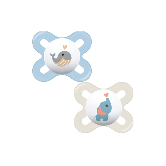 MAM Chupa 0-2 Meses Silicona Azul y Beige