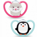 NUK Chupete Silicona Space 6-18 Meses Pinguino