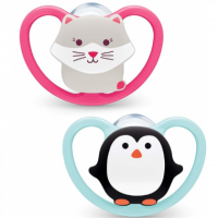 NUK Chupete Silicona Space 6-18 Meses Pinguino