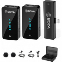 Kit 2 Micrófonos sin Cable BOYA BY-XM6-K6 Profesionales Usb-c