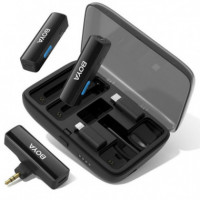 Kit 2 Micrófonos BOYA BOYAlink sin Cable 2.4HGZ con Multiconexión