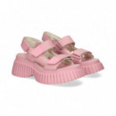 Sandalia Plataforma Velcros Rosa  CAMPER
