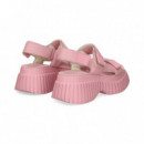 Sandalia Plataforma Velcros Rosa  CAMPER