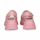 Sandalia Plataforma Velcros Rosa  CAMPER