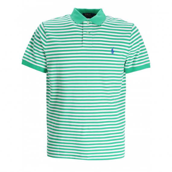 Polo RALPH LAUREN - SSKCCMSLM10-SHORT Sleeve-polo Shirt - Summer Emerald White - 710956682004/SUMMER Emerald White
