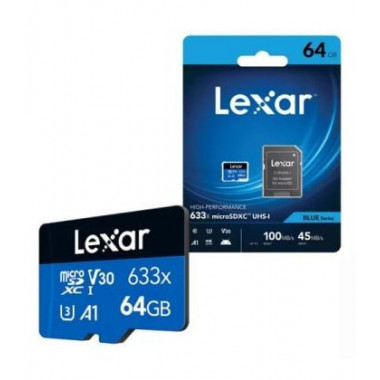 LEXAR Tarjeta Micro Sd Blue Uhs-i 633X 64GB V30