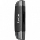 LEXAR RW310 Lector de Tarjetas Sd/microsd de Doble Ranura USB 3.1 a y C