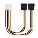 NANOCABLE Cable Sata Alimentacion 5.25"(MOLEX 4PIN)/M-2XSATA/H 20 Cm