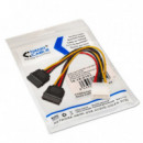 NANOCABLE Cable Sata Alimentacion 5.25"(MOLEX 4PIN)/M-2XSATA/H 20 Cm
