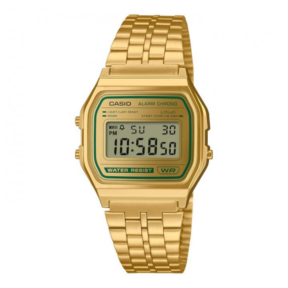 CASIO A158WEGV-9A – Reloj Retro Dorado con Cronómetro y Alarma