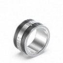 GUESS Anillo de Acero JUMR03209JWSTBK64