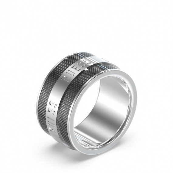 GUESS Anillo de Acero JUMR03209JWSTBK64