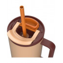 KAMBUKKA Termo con Asa Tumbler 950ML con Pajita 24H en Frio Color Almendra