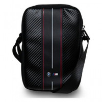 BMW Bandolera para Tableta 7/8"NEGRA con Raya Roja Blanca