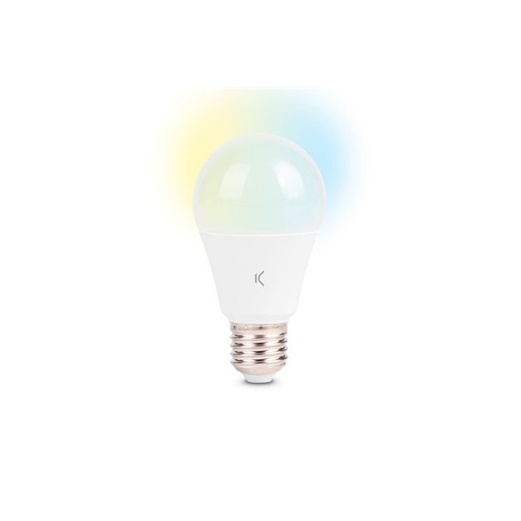 KSIX Bombilla Inteligente Wifi Smart Led Bulb 9W,806 LUMENES,E27 A60 Blanca Compatible Alexa Google