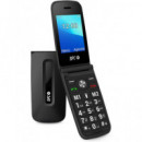 SPC Telefono Movil Titan Negro Dual Sim, Linterna, Teclas Grandes Xxl, Radio Fm,volumen Alto 2407