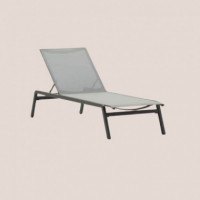 Tumbona de Jardín Apilable Coimbra Color Gris Claro/oscuro Essentials®  ESSENTIALS