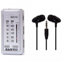 Radio SANYO de Bolsillo con Auriculares KS110