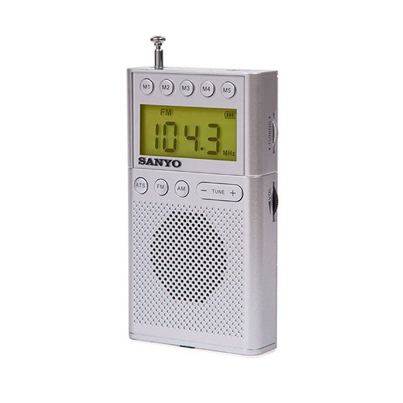 Sanyo Radio digital de bolsillo con presintonías y memoria
