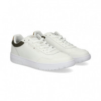 Talon Kaki+oro Deportivo Piel Blanco  TOMMY HILFIGER - Guanxe Atlantic Marketplace