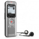 PHILIPS Grabadora de Voz Digital DVT2050 con 2 MICROFONOS,MP3,RADIO Fm, 8GB,CON Auriculares