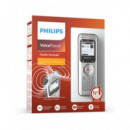 PHILIPS Grabadora de Voz Digital DVT2050 con 2 MICROFONOS,MP3,RADIO Fm, 8GB,CON Auriculares