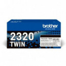 BROTHER Toner TN2320 Negro Pack 2