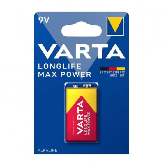 VARTA Paquetes de Pilas Alcalinas VAR54561 Max Power 9V LR61 Blister *1
