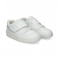 Deportivo Cordon Velcro Piel Blanco  NEW BALANCE